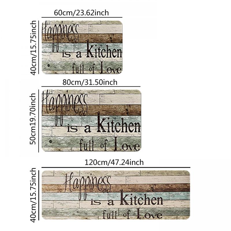 Farmhouse Kitchen Mat Cushioned Anti Fatigue Comfort Mat Waterproof Non Skid