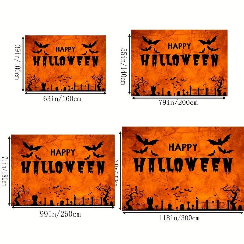 Non Slip Halloween Damask Pumpkin Area Rug for Living Room Bedroom Nursery