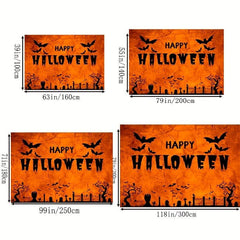 Non Slip Halloween Damask Pumpkin Area Rug for Living Room Bedroom Nursery