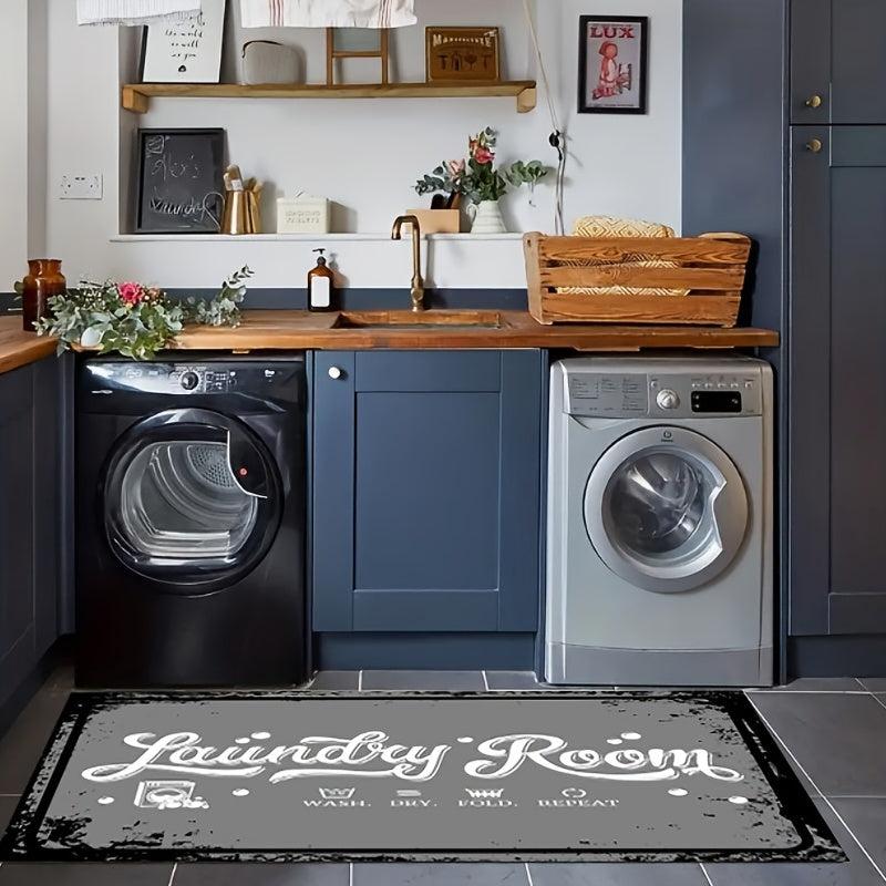 Farmhouse Laundry Room Rug Runner Non Slip Kitchen Rugs And Mats
