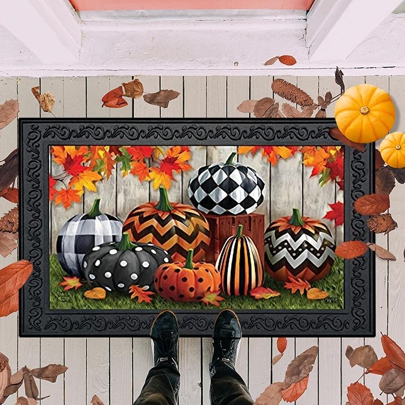 Halloween Pumpkin Carriage Doormat 32 x 47