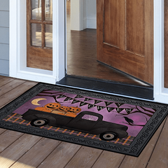 Halloween Pumpkin Carriage Doormat 32 x 47