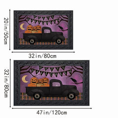 Halloween Pumpkin Carriage Doormat 32 x 47