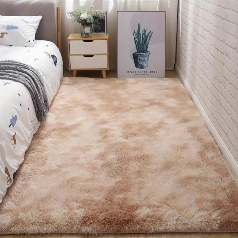 Soft Tie Dye Beige Area Rug for Living Room Bedroom Kids Non Slip