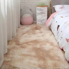 Soft Tie Dye Beige Area Rug for Living Room Bedroom Kids Non Slip