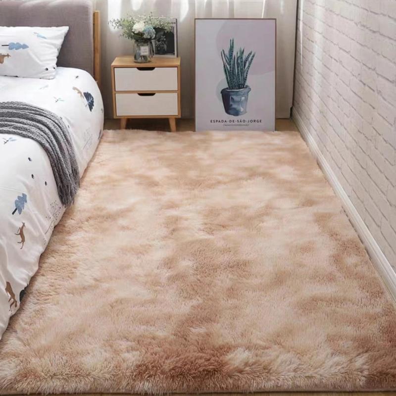 Soft Tie Dye Beige Area Rug for Living Room Bedroom Kids Non Slip