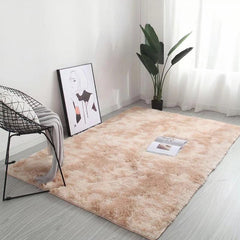 Soft Tie Dye Beige Area Rug for Living Room Bedroom Kids Non Slip