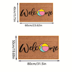 Durable Welcome Doormat Indoor Outdoor Entrance Mat