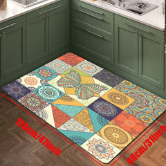 Boho Butterfly Kitchen Rug Soft Cushioned Anti Fatigue