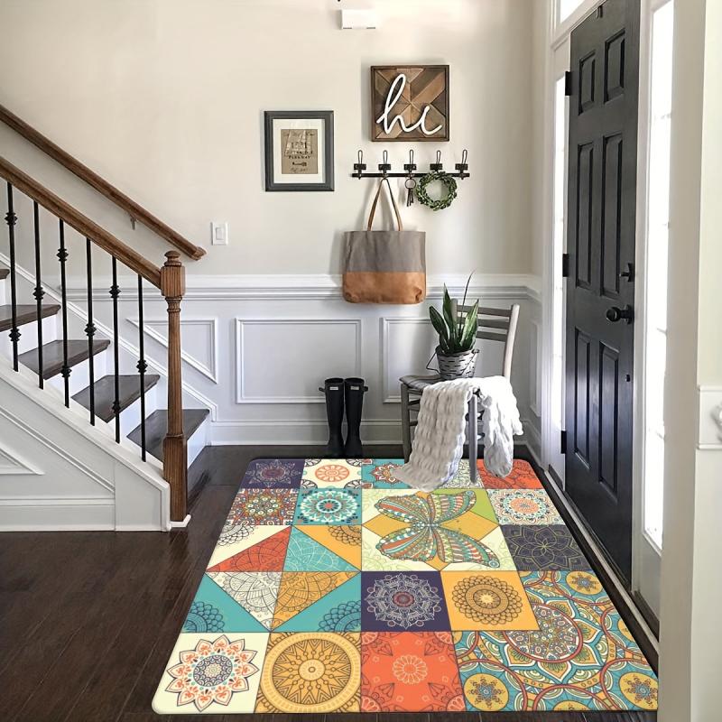 Boho Butterfly Kitchen Rug Soft Cushioned Anti Fatigue