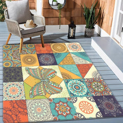 Boho Butterfly Kitchen Rug Soft Cushioned Anti Fatigue
