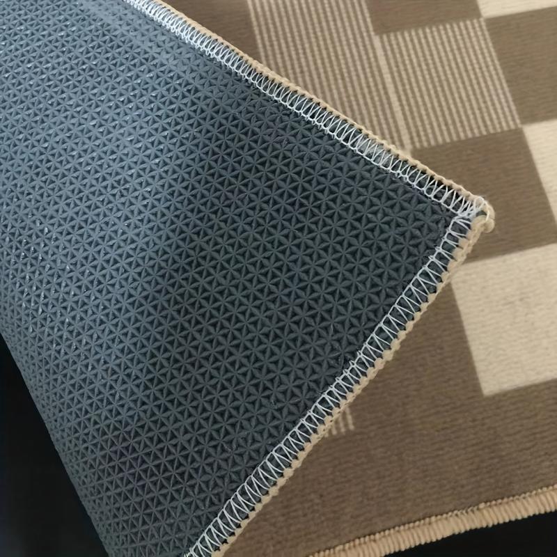 Plaid Pattern Floor Mat 59x40cm Non-slip Indoor Rug