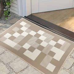 Plaid Pattern Floor Mat 59x40cm Non-slip Indoor Rug