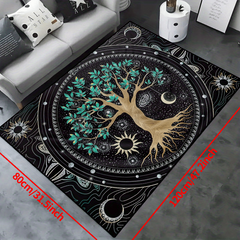 Secret Tree Washable Waterproof Rug for Living Room Bedroom Garden