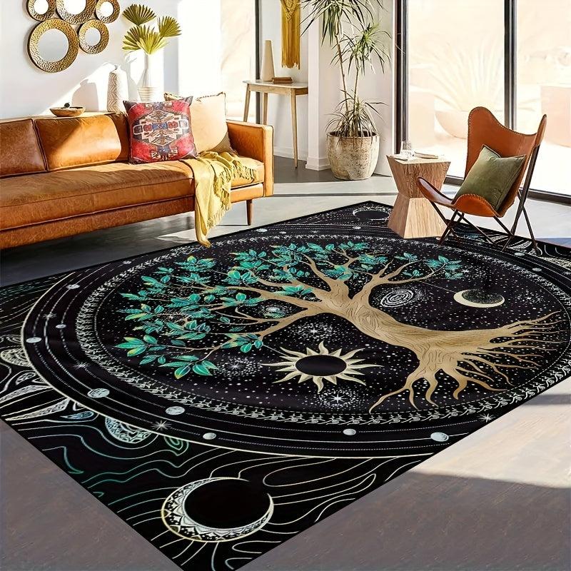 Secret Tree Washable Waterproof Rug for Living Room Bedroom Garden