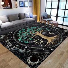 Secret Tree Washable Waterproof Rug for Living Room Bedroom Garden