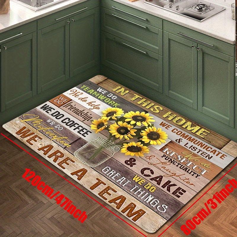 Sunflower Kitchen Mat Non slip Carpet Indoor Outdoor Floor Mat