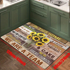 Sunflower Kitchen Mat Non slip Carpet Indoor Outdoor Floor Mat