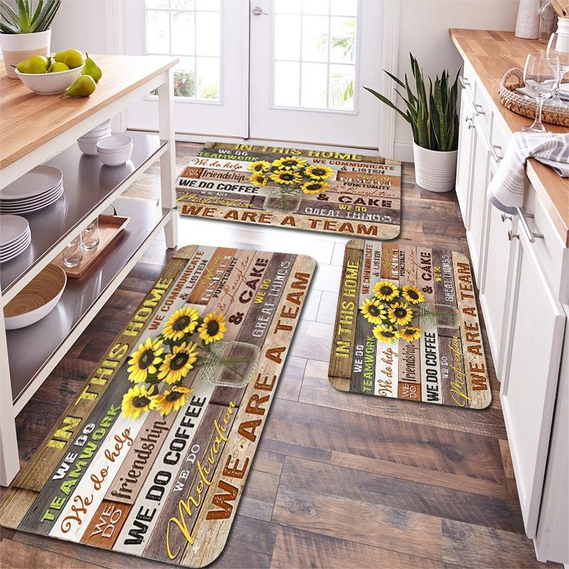 Sunflower Kitchen Mat Non slip Carpet Indoor Outdoor Floor Mat