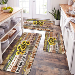 Sunflower Kitchen Mat Non slip Carpet Indoor Outdoor Floor Mat