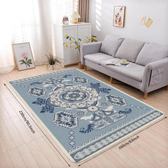 Boho Vintage Kitchen Rug Soft Faux Sheepskin Floor Mat Non Slip TPR Backing