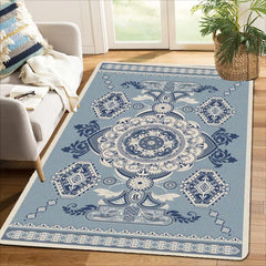 Boho Vintage Kitchen Rug Soft Faux Sheepskin Floor Mat Non Slip TPR Backing