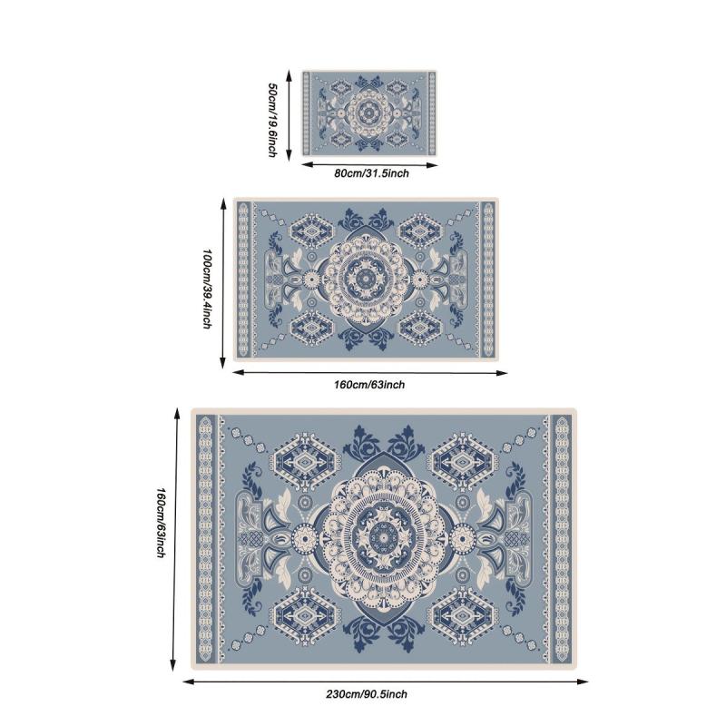 Boho Vintage Kitchen Rug Soft Faux Sheepskin Floor Mat Non Slip TPR Backing