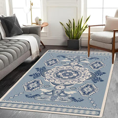 Boho Vintage Kitchen Rug Soft Faux Sheepskin Floor Mat Non Slip TPR Backing