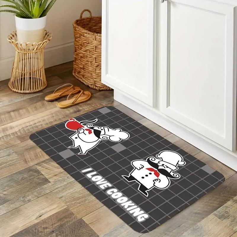 Cartoon Chef Floor Mat Anti-Fatigue Kitchen Rug