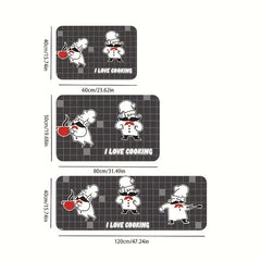 Cartoon Chef Floor Mat Anti-Fatigue Kitchen Rug