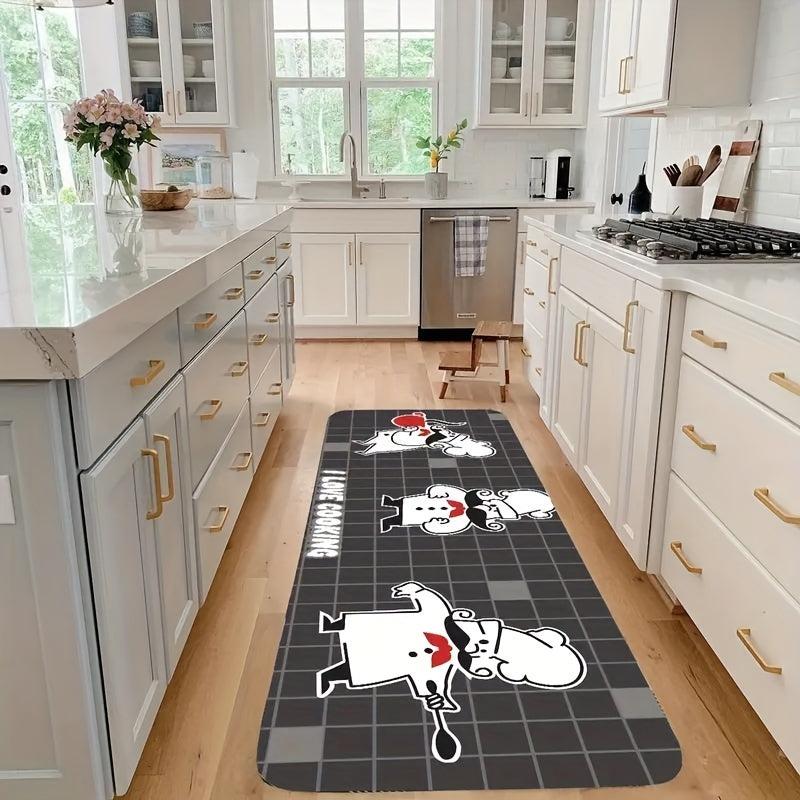 Cartoon Chef Floor Mat Anti-Fatigue Kitchen Rug