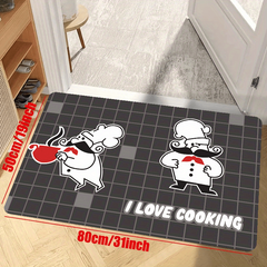 Cartoon Chef Floor Mat Anti-Fatigue Kitchen Rug