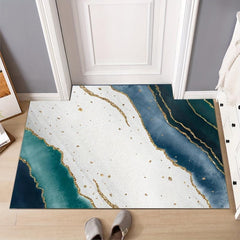 Crystal Velvet Geometric Pattern Indoor Mat Non Slip Floor Rug Home Decor