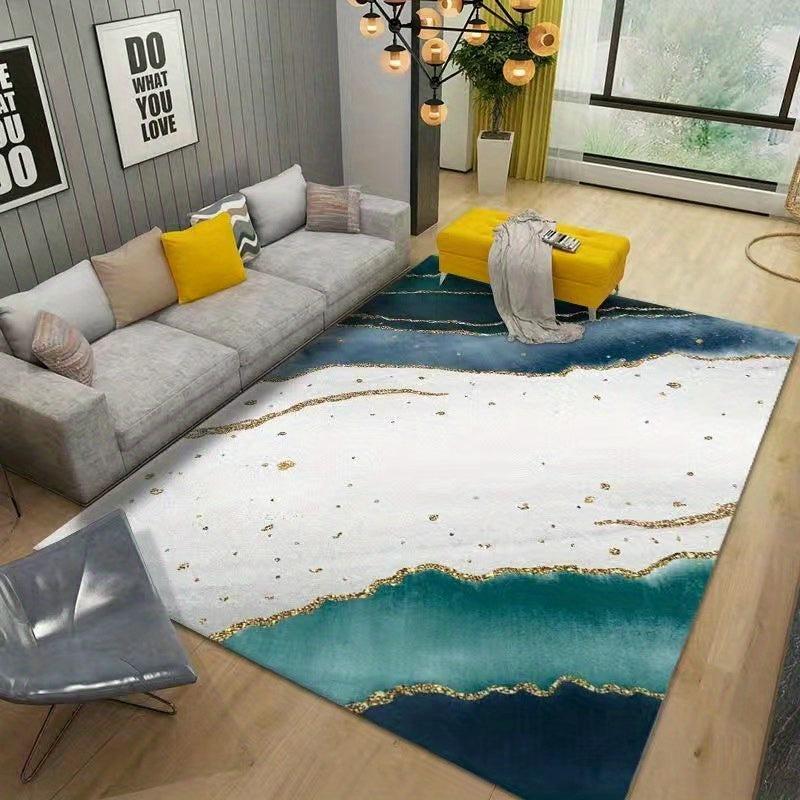 Crystal Velvet Geometric Pattern Indoor Mat Non Slip Floor Rug Home Decor