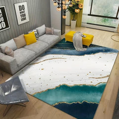 Crystal Velvet Geometric Pattern Indoor Mat Non Slip Floor Rug Home Decor