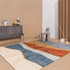 Crystal Velvet Geometric Pattern Indoor Mat Non Slip Floor Rug Home Decor
