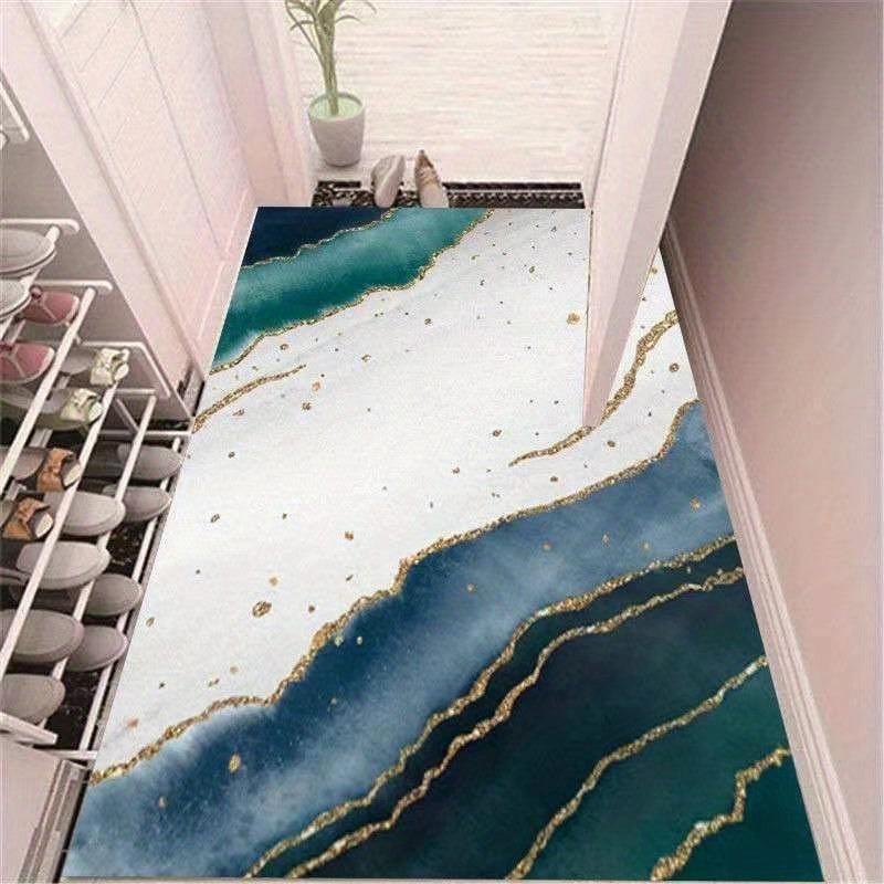 Crystal Velvet Geometric Pattern Indoor Mat Non Slip Floor Rug Home Decor