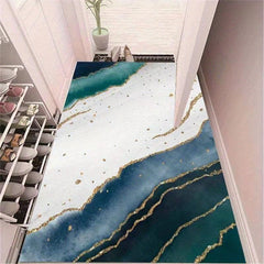 Crystal Velvet Geometric Pattern Indoor Mat Non Slip Floor Rug Home Decor