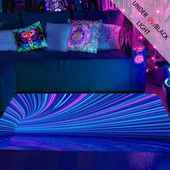 UV Flannel Luminous Illusion Carpet Abstract Geometric Non Slip Area Rug