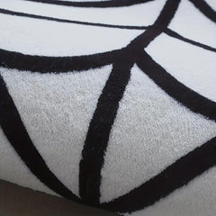 Spider Web Pattern Round Plush Rug for Nursery Room Bedroom