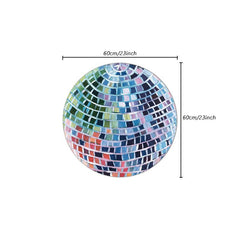 Fluffy Round Wool Area Rug Plaid Multicolor