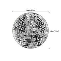 Fluffy Round Wool Area Rug Plaid Multicolor