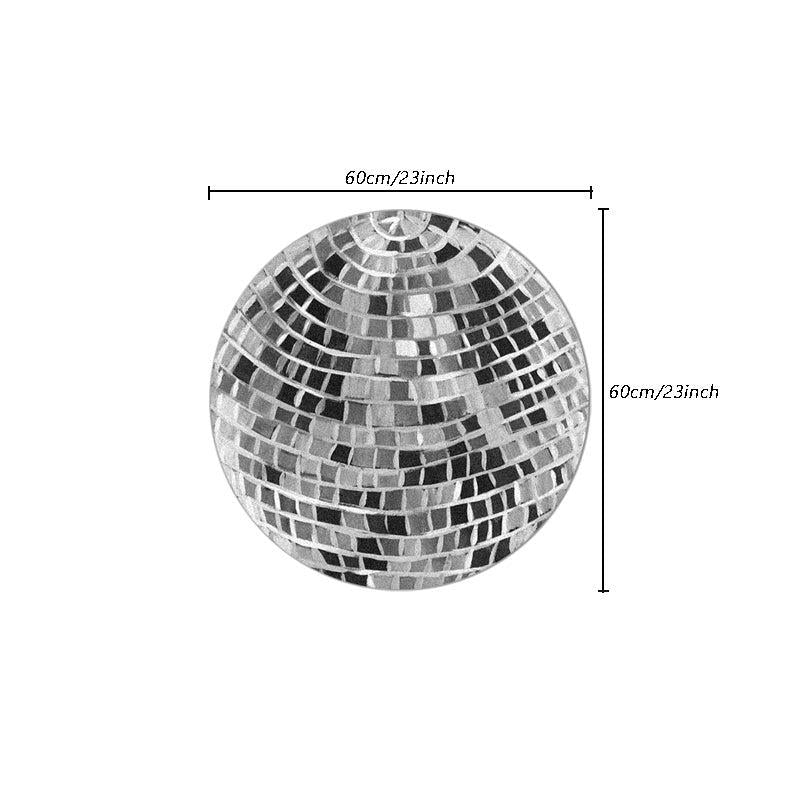 Fluffy Round Wool Area Rug Plaid Multicolor