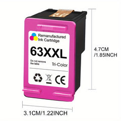 Remanufactured HP 63XL High Yield Ink Cartridge for OfficeJet Envy D