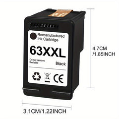 Remanufactured HP 63XL High Yield Ink Cartridge for OfficeJet Envy D