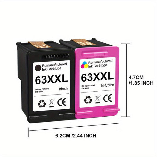 Remanufactured HP 63XL High Yield Ink Cartridge for OfficeJet Envy D