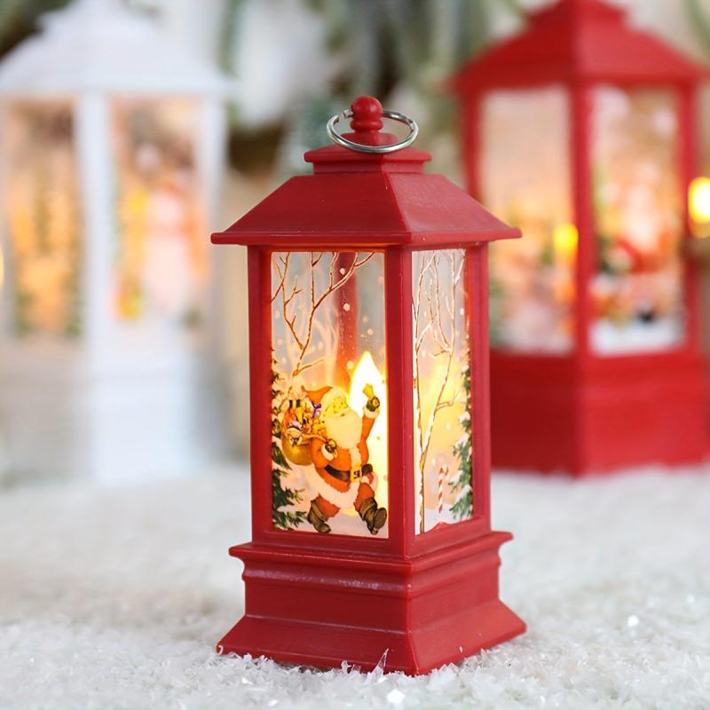 Christmas Wind Lamp Candlestick Night Light Old Man Snowman Decoration