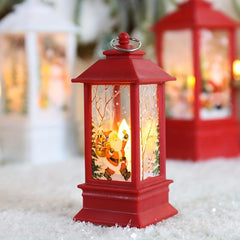 Christmas Wind Lamp Candlestick Night Light Old Man Snowman Decoration