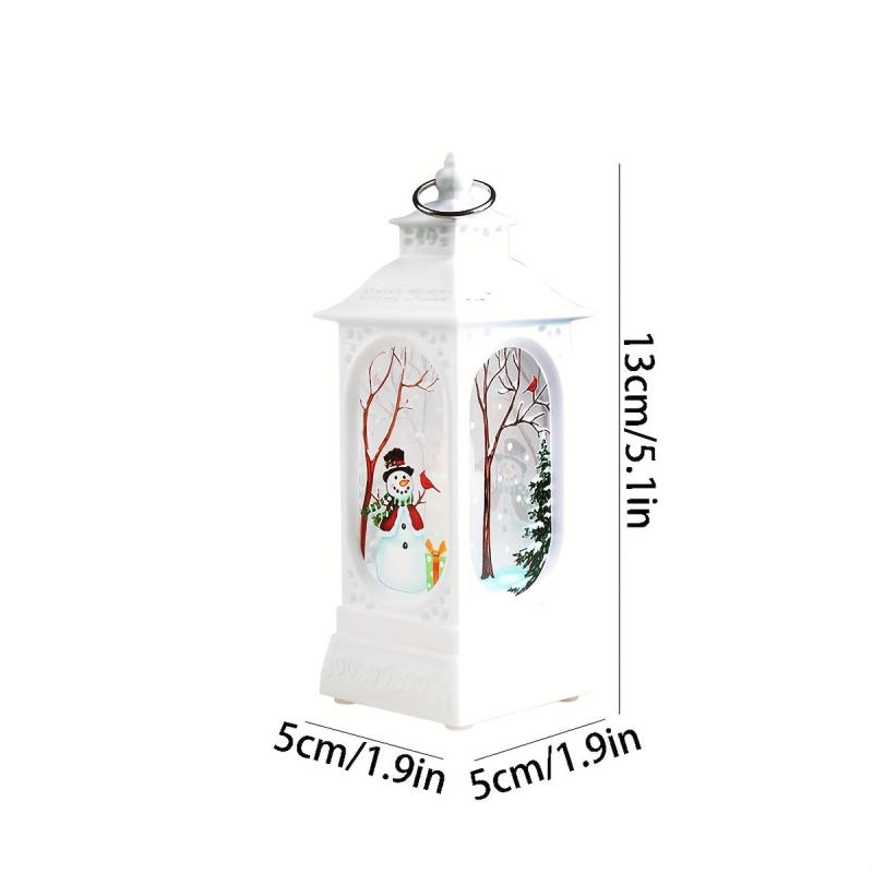 Christmas Wind Lamp Candlestick Night Light Old Man Snowman Decoration