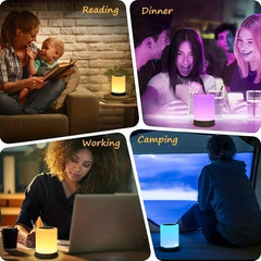 Night Light Speaker Wireless Portable Smart Touch Control Bedside Table Lamp